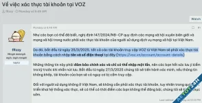 Diễn đàn VOZ 'bẻ lái' phút chót: Bỏ xác thực CCCD, chỉ cần họ tên và số điện thoại