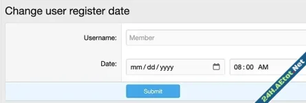 AndyB - Change User Register Date