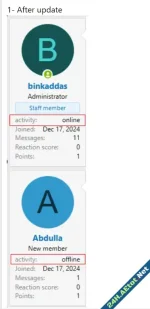 Online - Offline status to Postbit