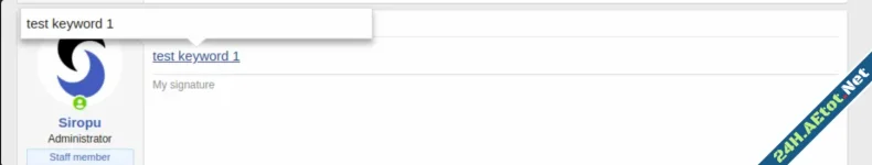 Keyword Linking by Siropu