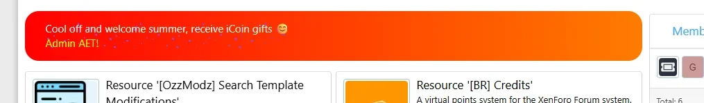 Announcement area customization