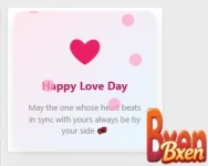 Romantic Holiday Greeting Widget with Floating Petals