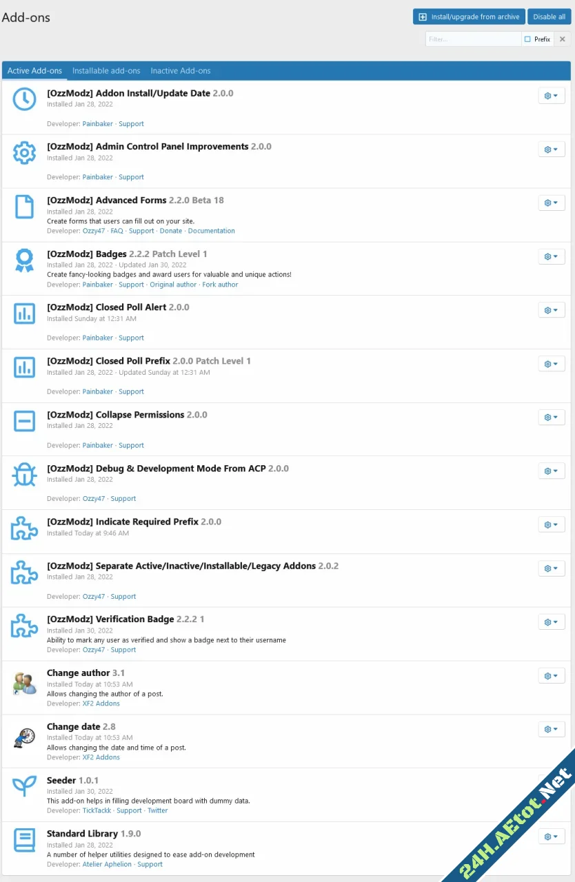 OzzModz Addon InstallUpdate Date-1.webp