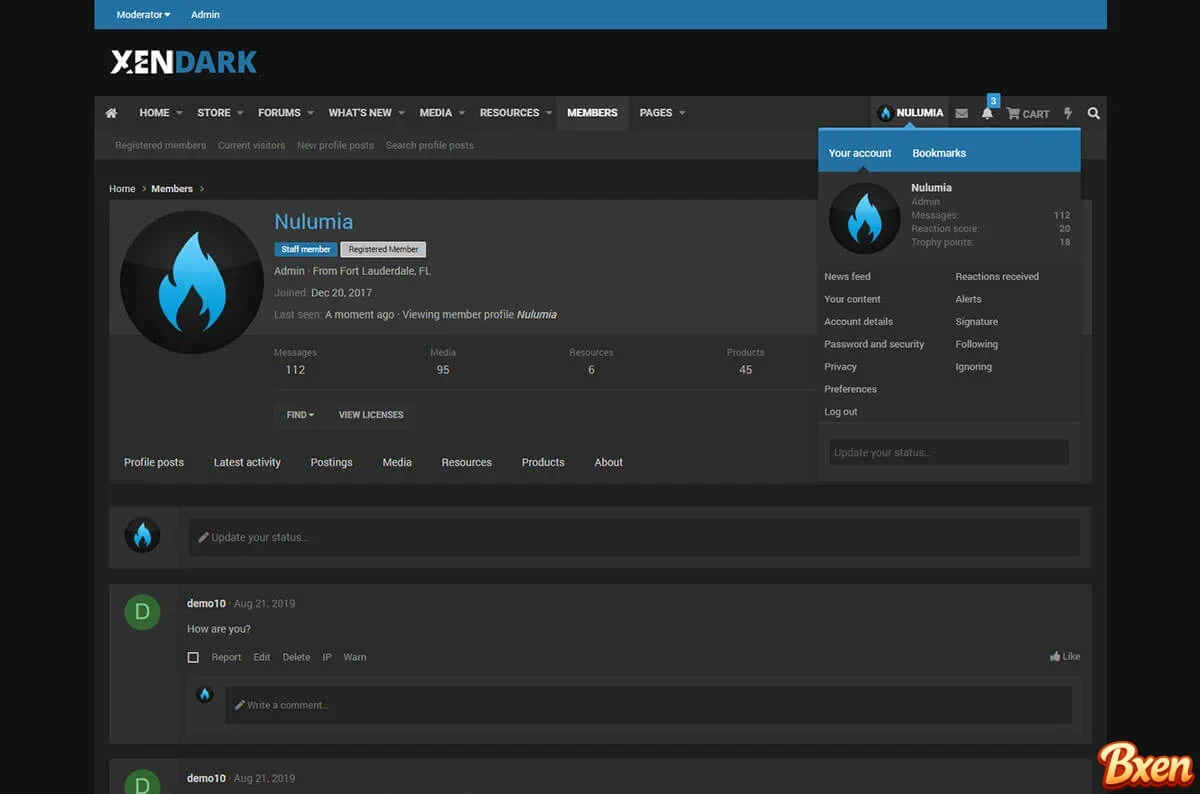 [Bxen.net] XenDark - Xenforo 2 Style 4538