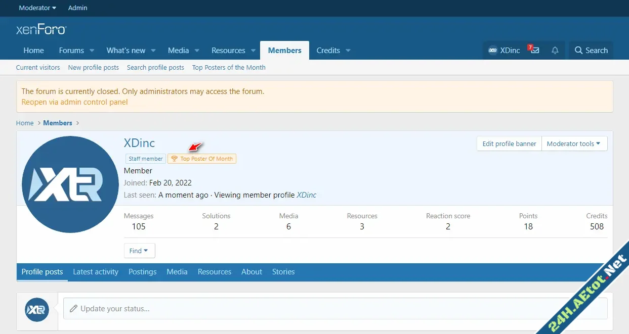 XTR Top Poster of The Month-6.webp